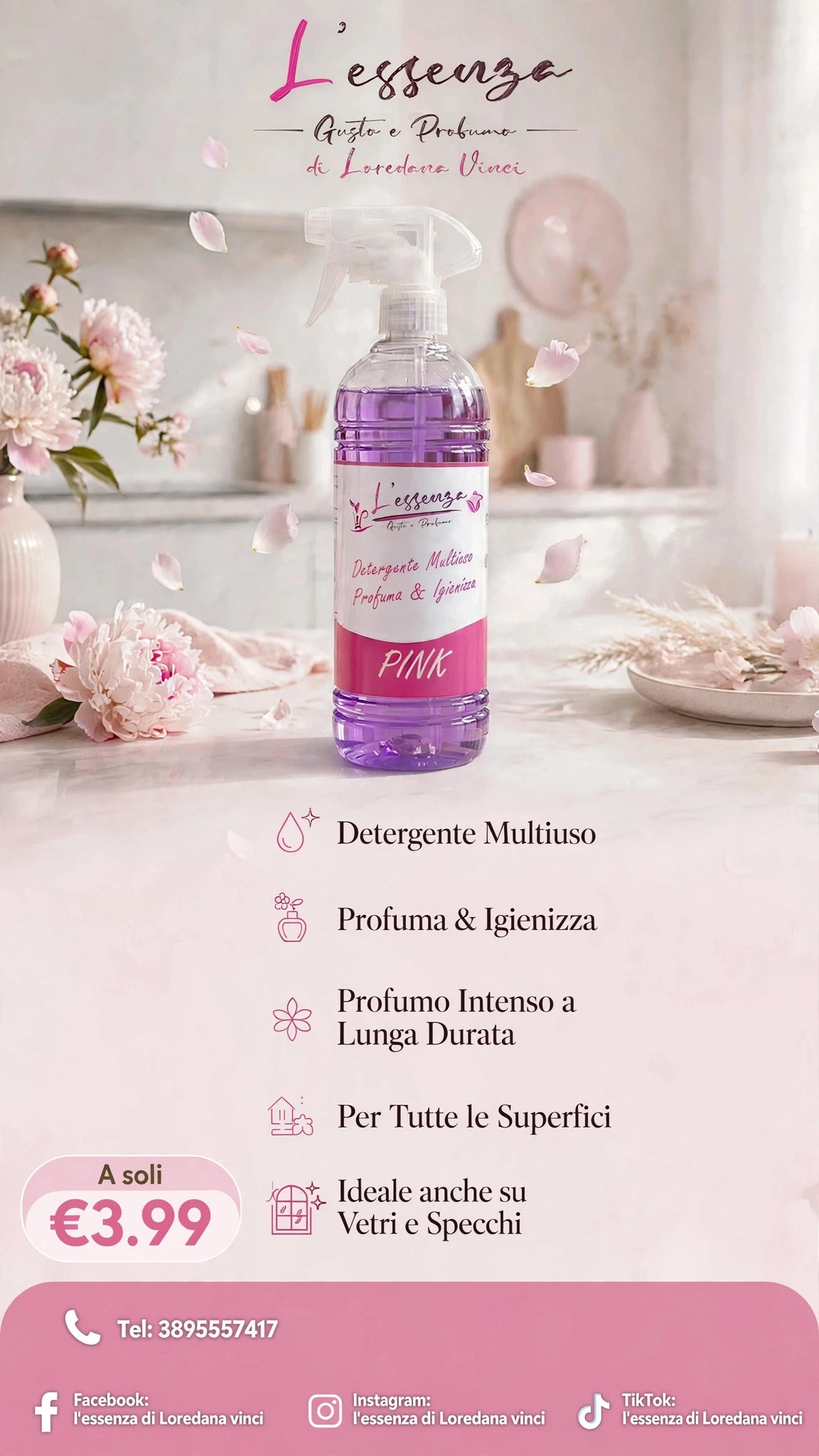 Multiuso l'essenza pink